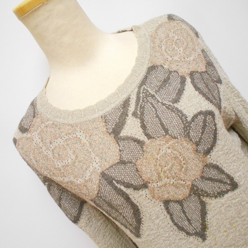 980877 Chamois シャミー 花柄 ニット スリーピース セットアップ 9_画像6