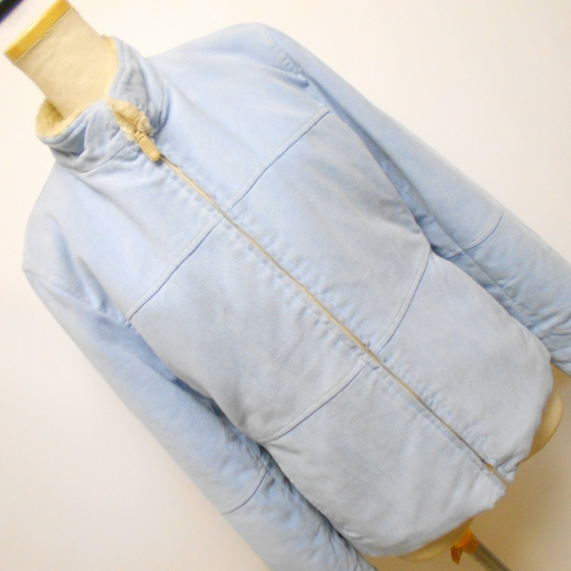 980872 CARA O CRUZ キャラオクルス 水色系 ジップアップ コート 9_画像3