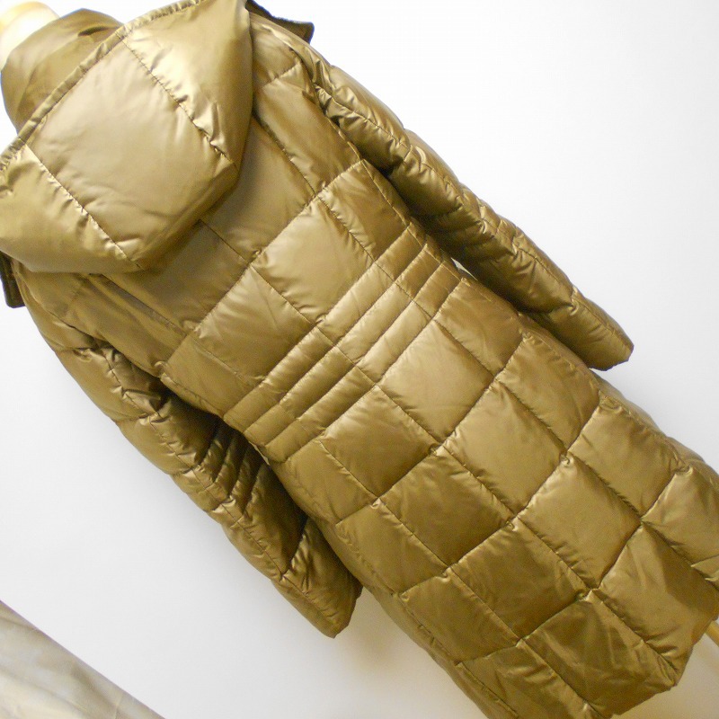 943166 PAUL STUART ポールスチュアート ベージュ系 ダウン ロングコート _画像3