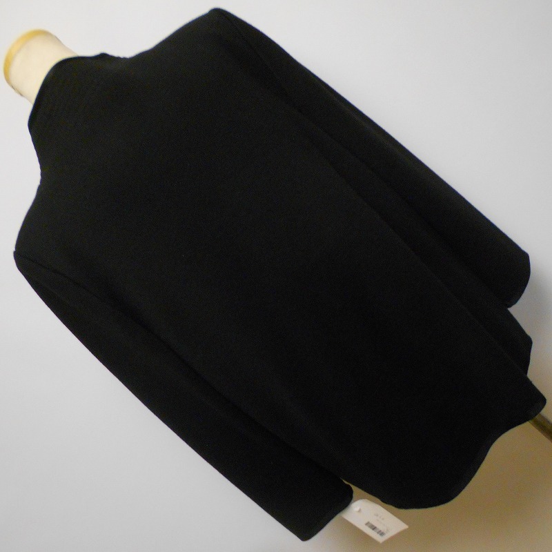 982737 Leilian レリアン 黒 ゴールド釦 ニット ジャケット カーディガン _画像3