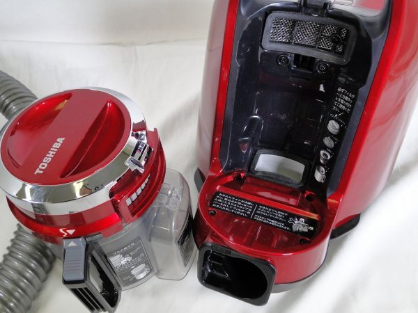 【簡易動作確認品】TOSHIBA/東芝 VC-C6 (R) TORNEO mini トルネオ ミニ サイクロン式クリーナー掃除機 自走式パワーブラシ 有線/120_画像6