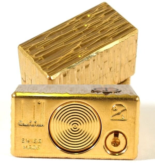 【美品/火花確認済み】dunhill ローラー ガスライター ゴールド 五面彫刻 dロゴ入り 販売店証明印付き取扱説明書 純正箱付き/60サイズ_画像3