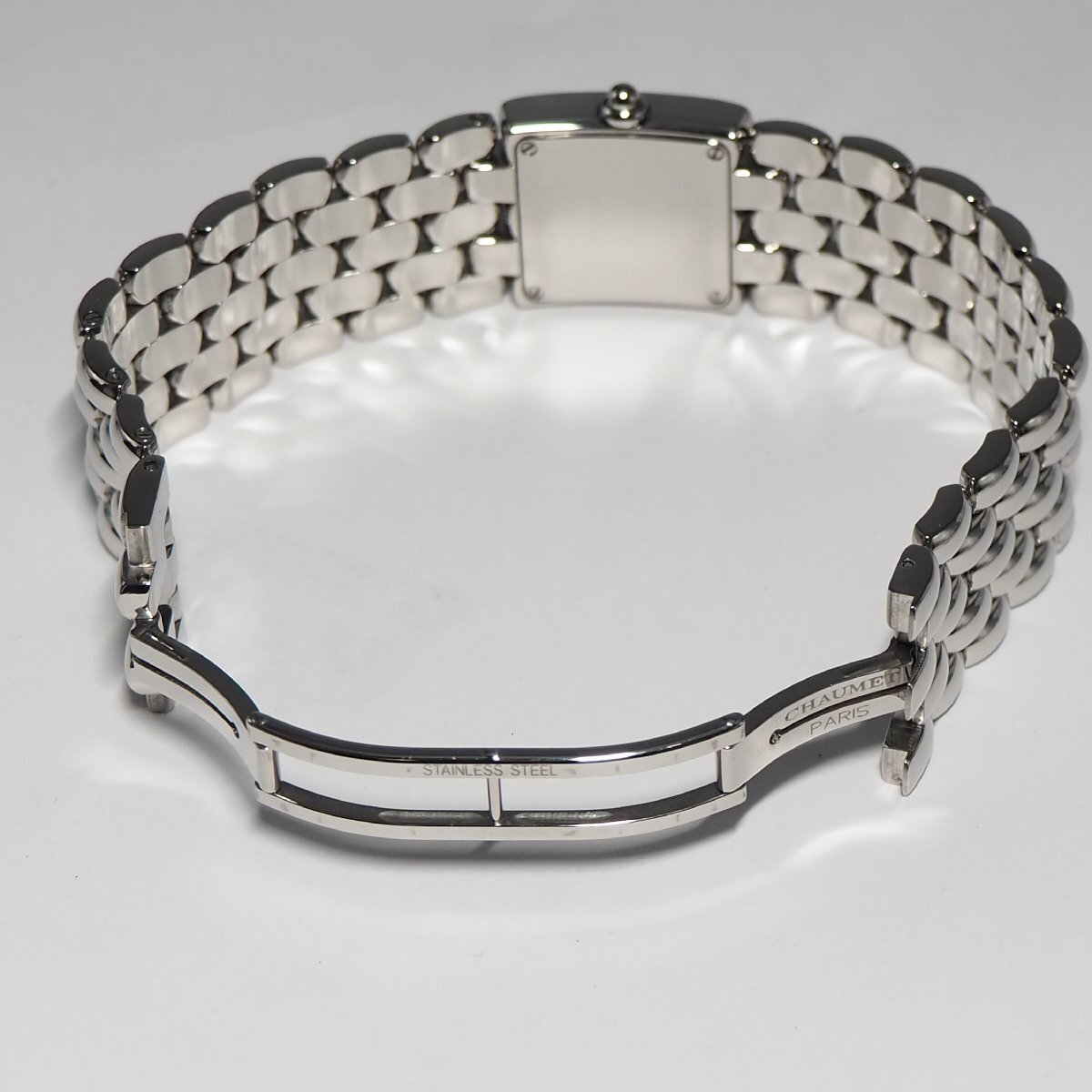 新同品 ショーメ CHAUMET ケイシス スクエア 12Pダイヤ レディース 腕時計 H493 中古_画像7