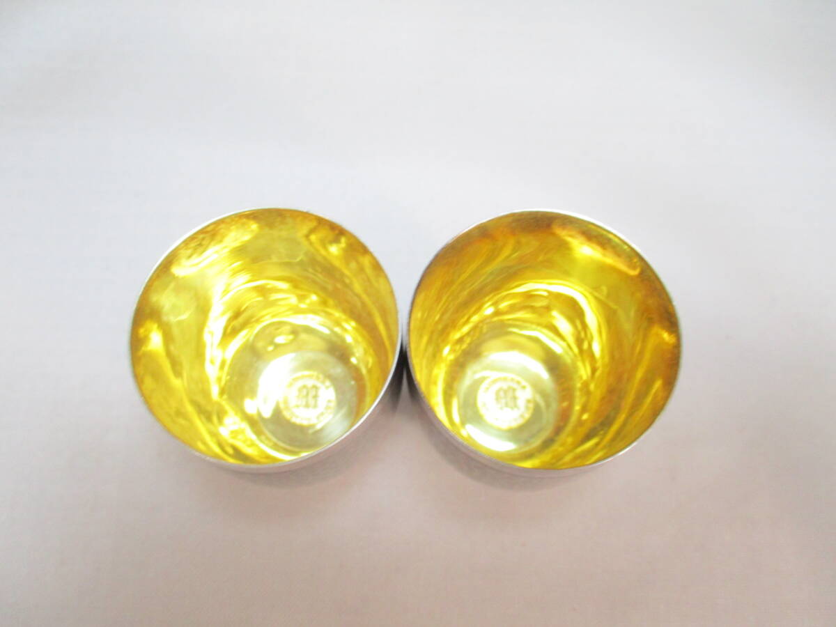 L097* серебряный товар * SILVER Vintage чашка саке 2 пункт / итого примерно 42.1g / старый предмет / Country Club / рюмка для сакэ sake чашечка для сакэ [ включая доставку ]
