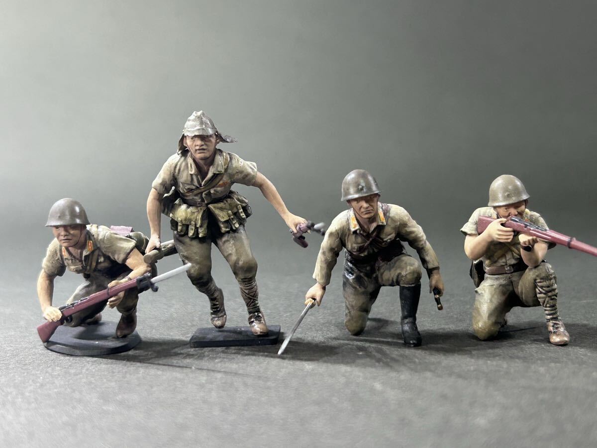 日本陸軍歩兵セット4体塗装済み完成品　タミヤ　1/35_画像2