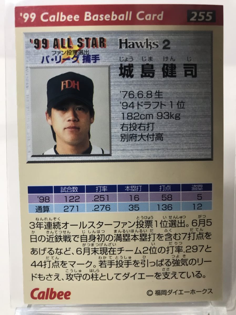  замок остров ..255 Calbee Professional Baseball chip s99 обычный карта Fukuoka большой e- Hawk s