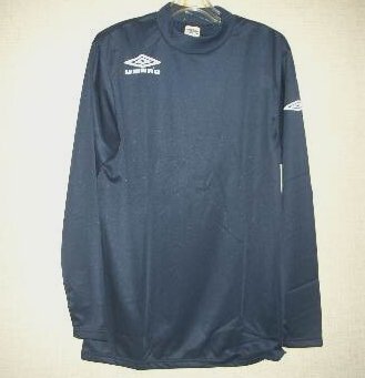 アンブロ UBA7851長袖シャツNVY 紺 ネイビー Oサイズ 大きいサイズ umbro 新品 レトロ 即決'_画像1