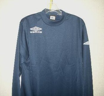 アンブロ UBA7851長袖シャツNVY 紺 ネイビー Oサイズ 大きいサイズ umbro 新品 レトロ 即決'_画像2
