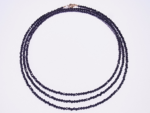 【限界市場】★期間限定★素晴らしい輝き！高品質！天然ブラックスピネル★120cm★ネックレス★送料無料★_画像3
