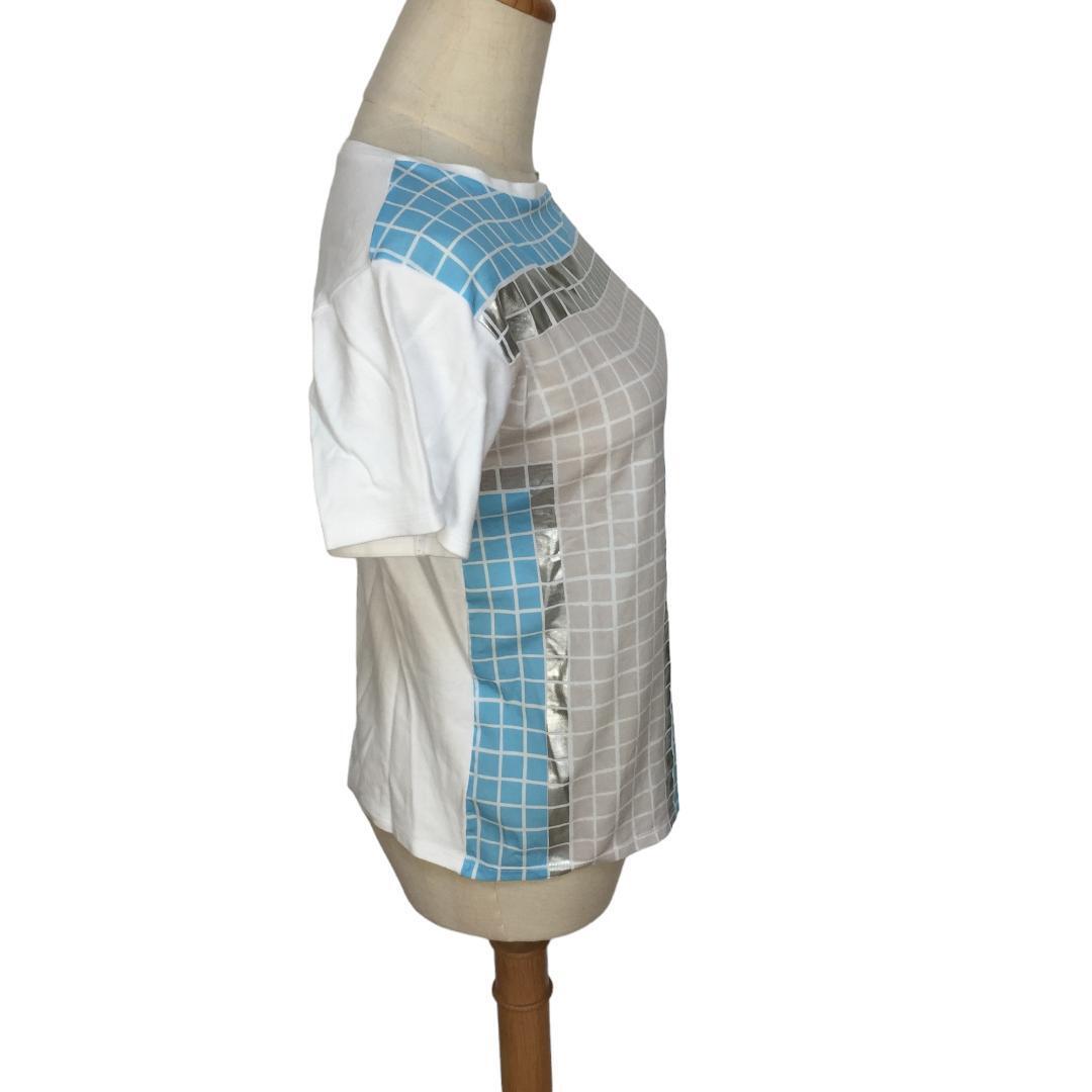 caph 個性的タイル柄プリントTシャツ Fサイズ　ぷーちゃんサポート　CA0024_画像6