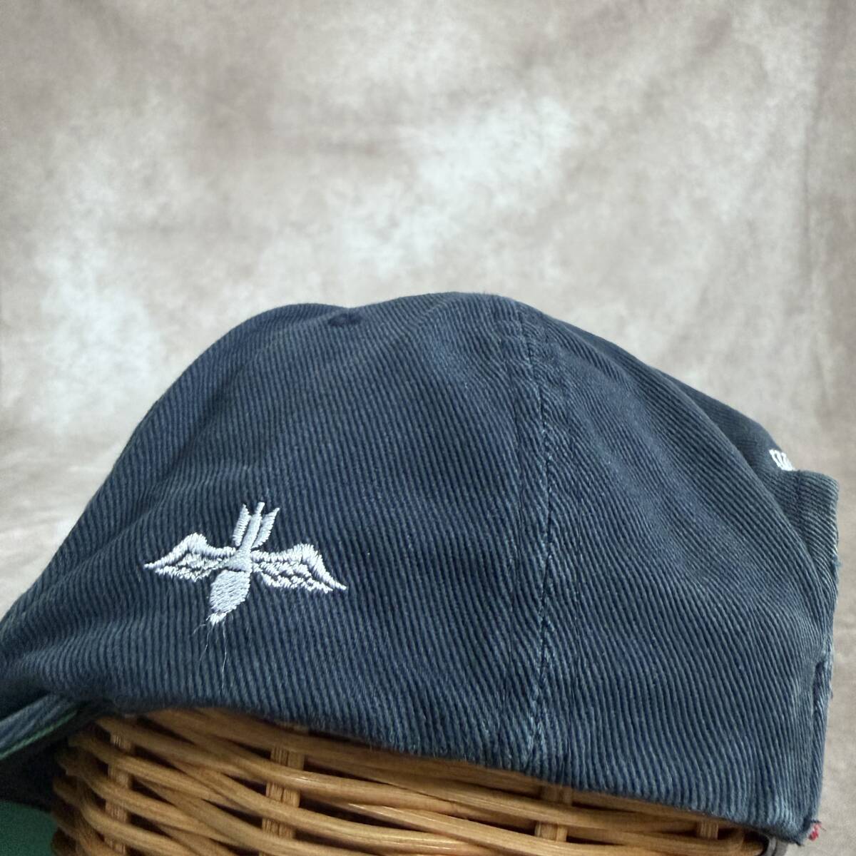 Korea古着 リタLEATA 刺繍キャップ ブラック 深め 韓国 スナップバック_画像6