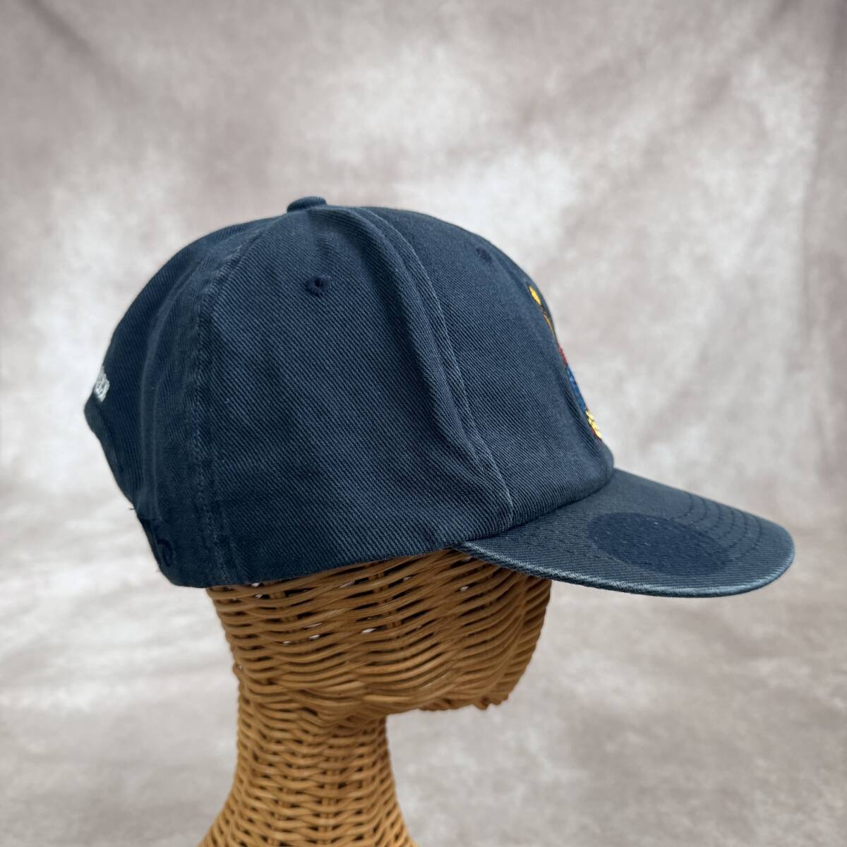 Korea古着 リタLEATA 刺繍キャップ ブラック 深め 韓国 スナップバック_画像4