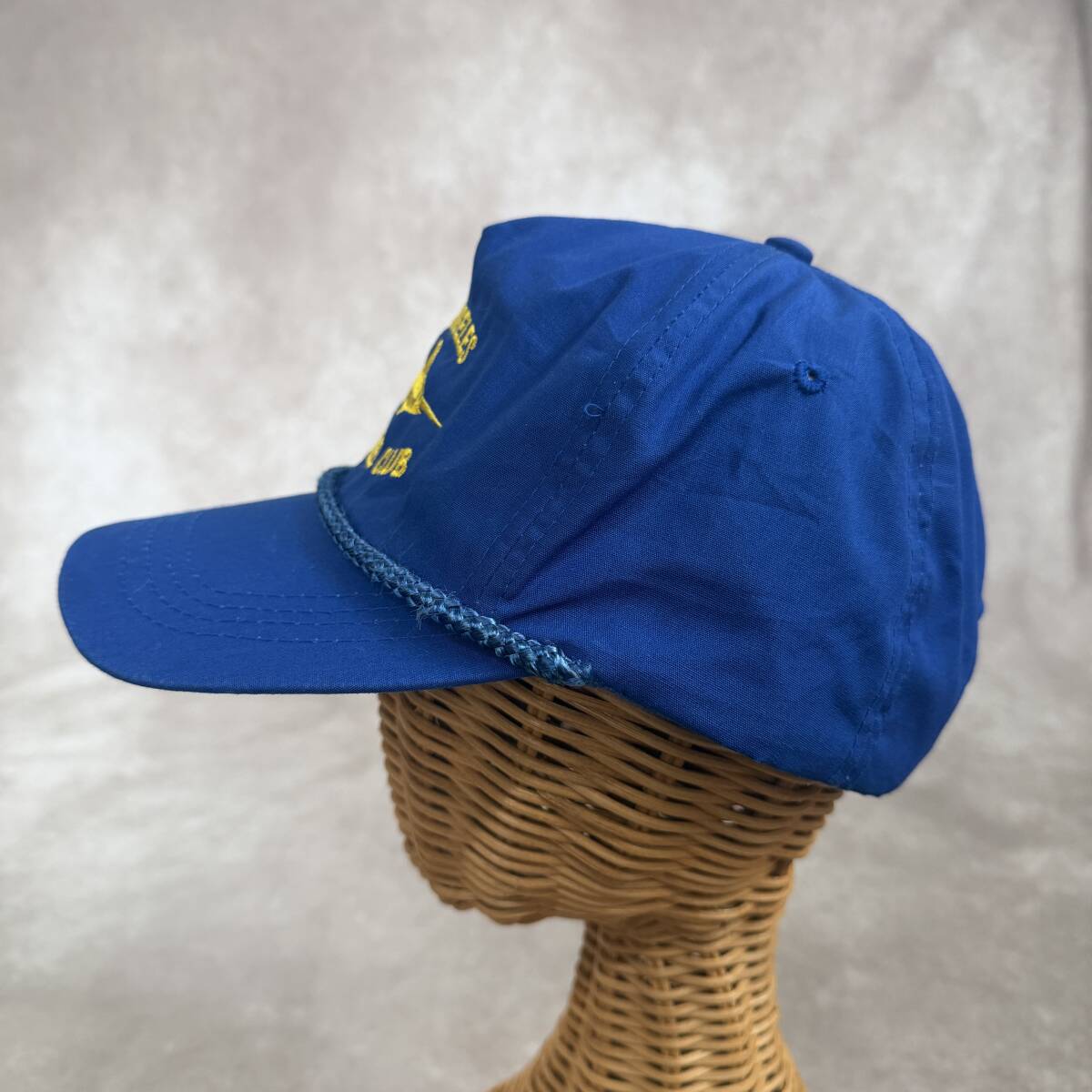 アメリカ古着 ロサンゼルス リール&ロッドクラブ フィッシングキャップ ブルー バックル_画像3