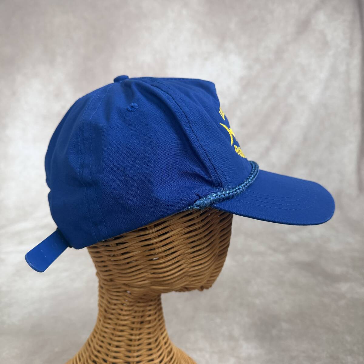 アメリカ古着 ロサンゼルス リール&ロッドクラブ フィッシングキャップ ブルー バックル_画像4