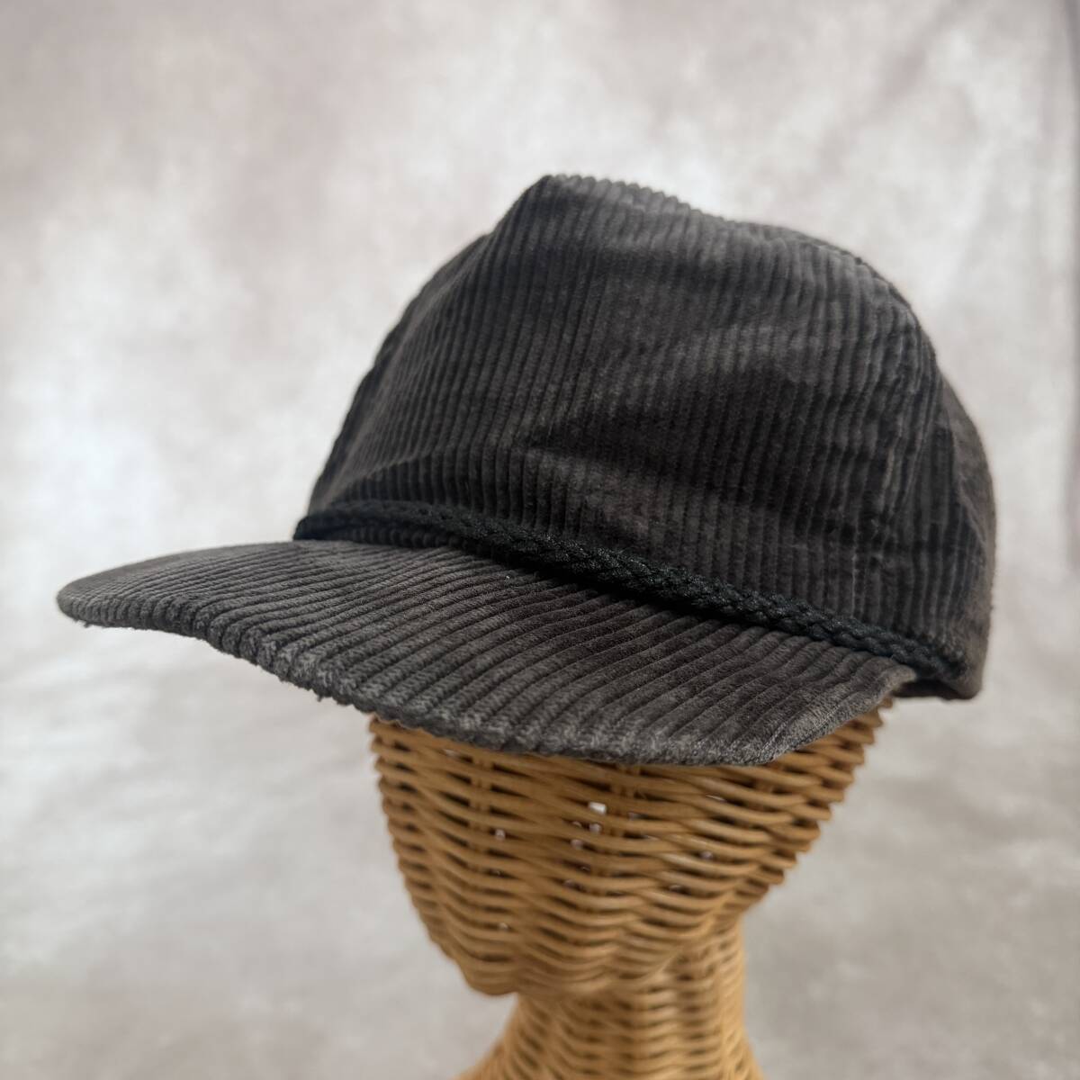 USA古着 USA製コーデュロイキャップ ヴィンテージキャップ ブラウン FREE _画像2