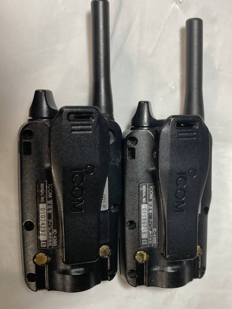 ICOM アイコム / 防水型特定小電力 トランシーバー IC-4300 ×　2台　動作確認済み　中古_画像2