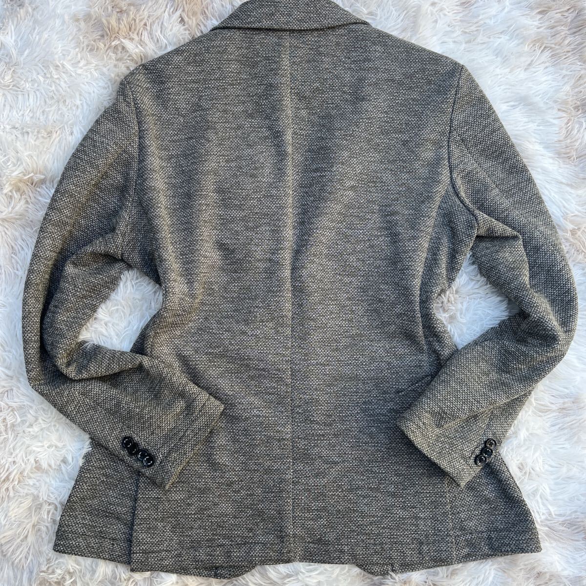 【大人の高級感】g-stage ジーステージアンコンジャケット テーラードジャケット 秋冬 肉厚 2B メンズ ブレザー お洒落 美品 48 L _画像5