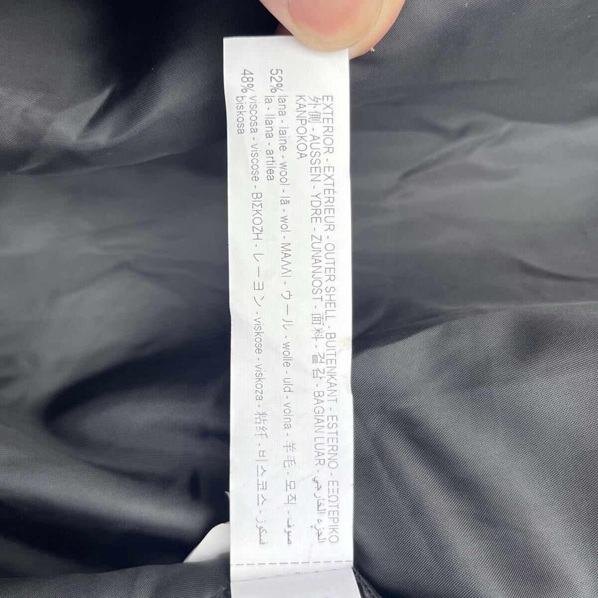 極美品【お洒落の極み】ZARA ザラ チェスターコート ロングコート ウール 秋冬 アウター Lサイズ 緑 _画像10