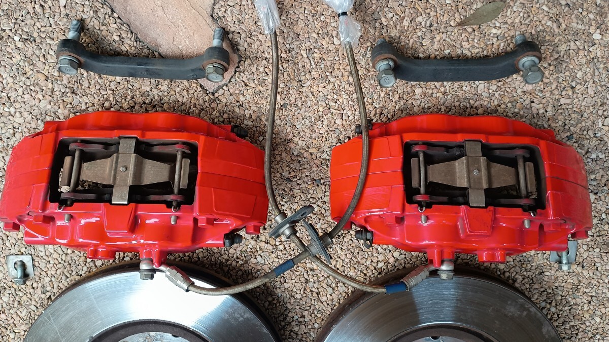 【WRX S4(VAG)で使用】スバル純正ブレンボキャリパー[BRZ(ZC6) GT装備品]+社外ブレンボローター+RSTパッド+ステンメッシュホース+タイバー_画像4