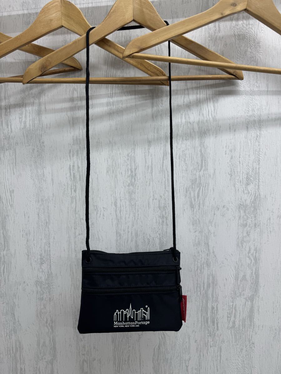Manhattan Portage マンハッタンポーテージ ショルダーバッグ ミニ サコッシュ 黒 斜め掛け_画像1