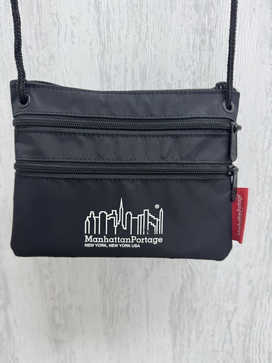 Manhattan Portage マンハッタンポーテージ ショルダーバッグ ミニ サコッシュ 黒 斜め掛け_画像2