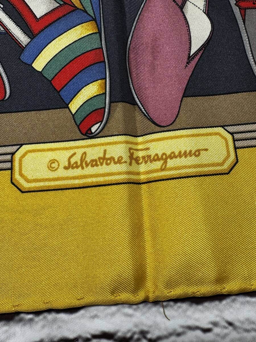 Ferragamo шелк шарф w2925-1111-④-②