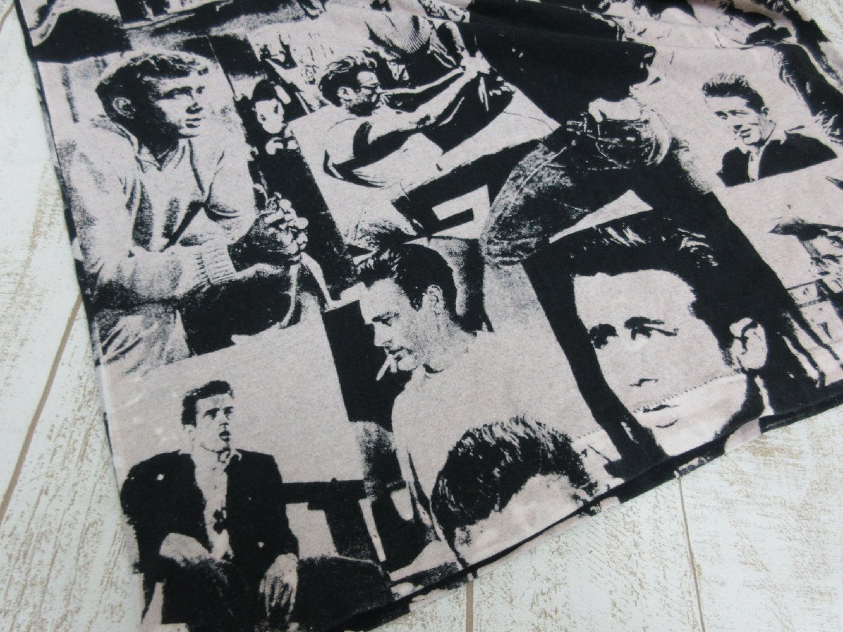 90'S ジェームスディーン 総柄 フォトプリント Tシャツ ムービー ビンテージ USA製 サイズL FRUIT OF THE LOOM 希少 中古/USED_画像6