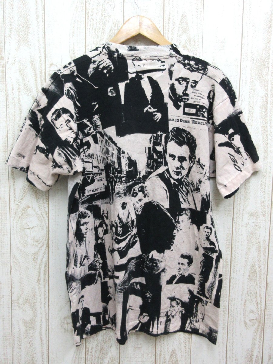 90'S ジェームスディーン 総柄 フォトプリント Tシャツ ムービー ビンテージ USA製 サイズL FRUIT OF THE LOOM 希少 中古/USED_画像2