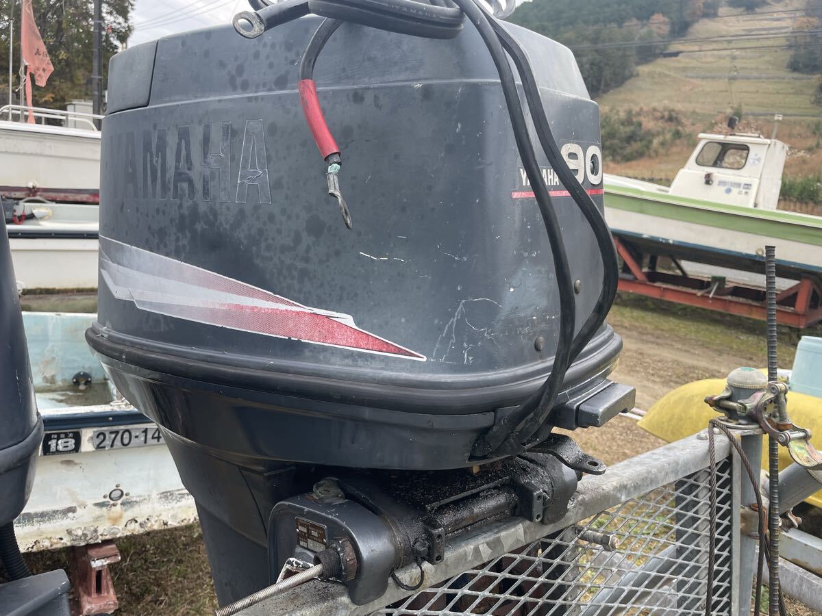 ★ YAMAHA 90馬力船外機　単体　ULトランサム　ジャンクベース　部品取り_画像3