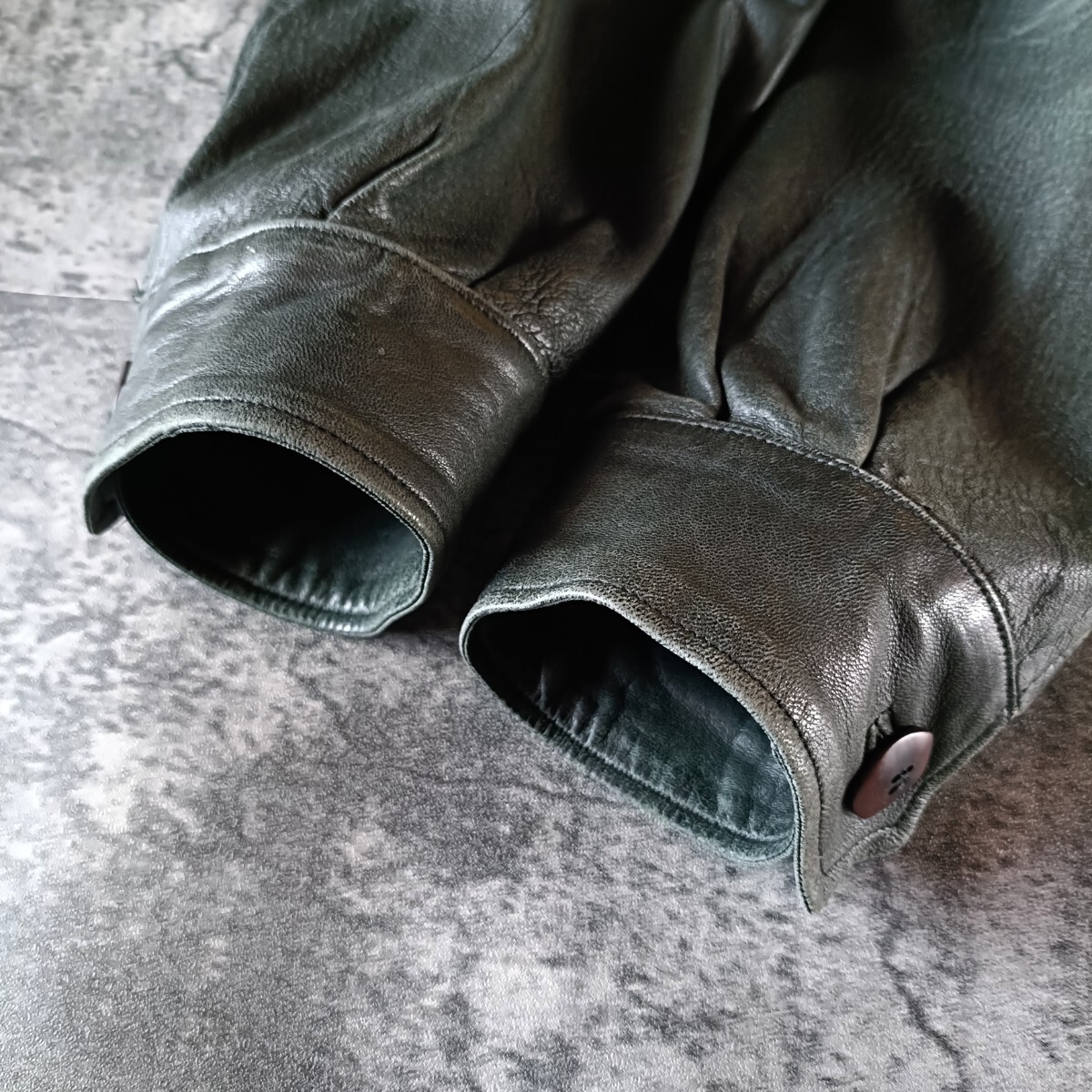 90s GIORGIO ARMANI LE COLLEZIONI ジョルジオアルマーニ レザーブルゾン ゴートスキン archive アーカイブ _画像7