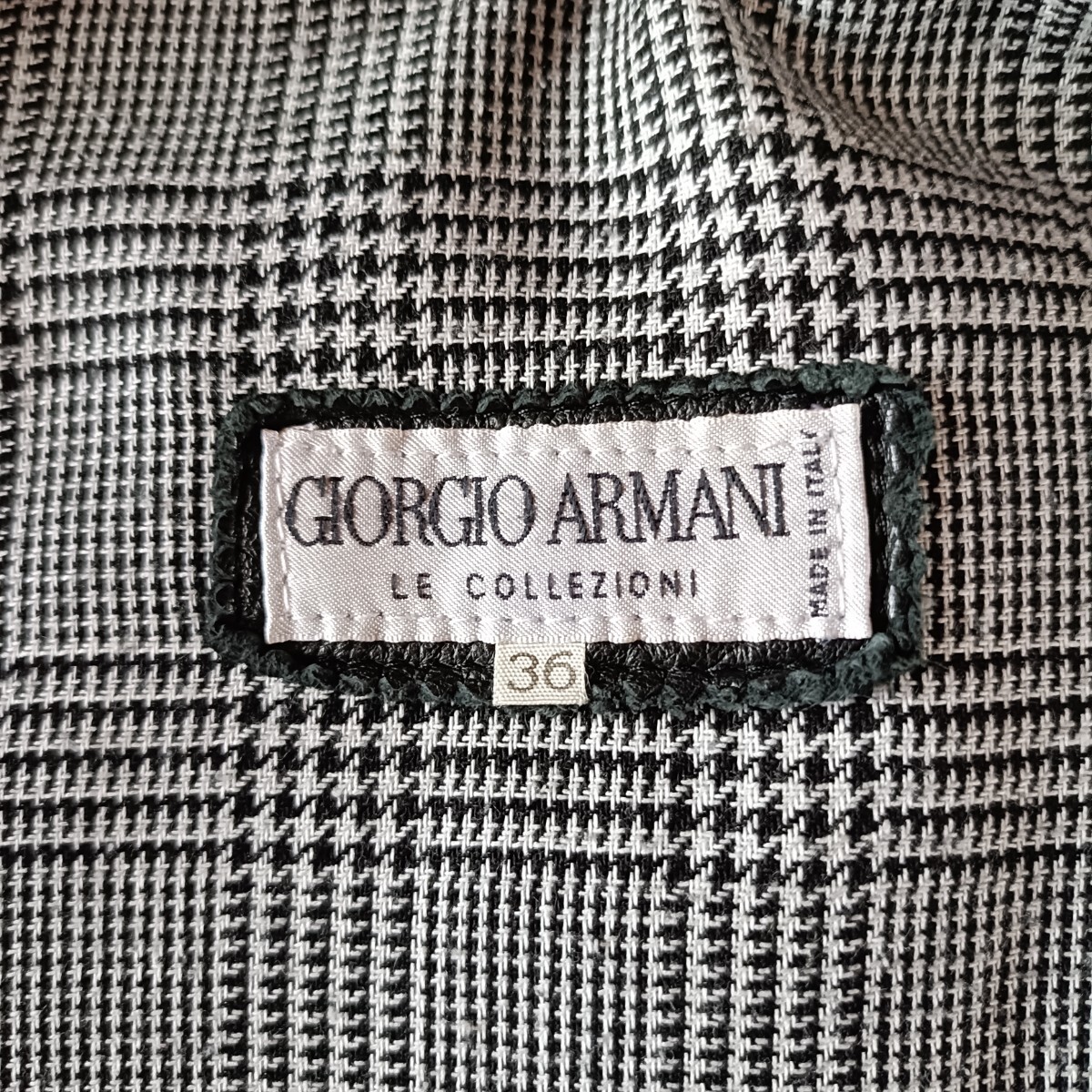 90s GIORGIO ARMANI LE COLLEZIONI ジョルジオアルマーニ レザーブルゾン ゴートスキン archive アーカイブ _画像9