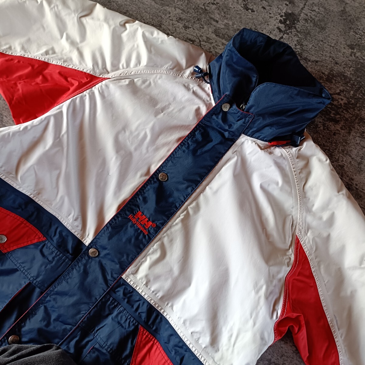 古着 80s 90s ノルウェー製 Helly Hansen ヘリーハンセン ラグランジャケット_画像3