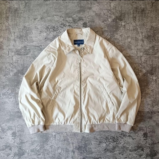 90s 00s JOHN ASHFORD ジップブルゾン スウィングトップ ハリントンジャケット ベージュ_画像1