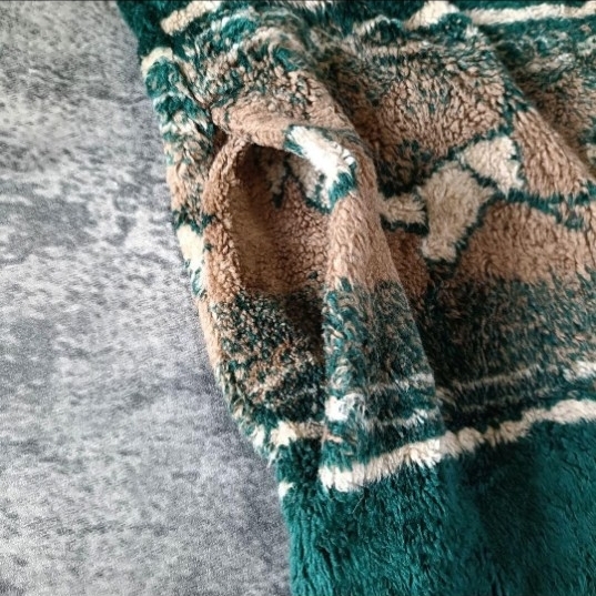 古着 90s USA製 アメリカ製 総柄 ホース 馬 フリースベスト グリーン_画像5