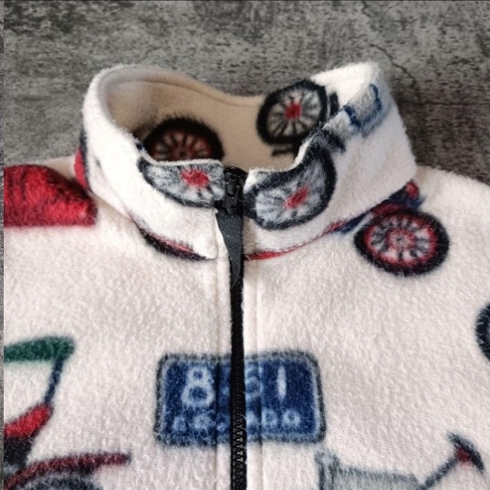 古着 90s USA製 アメリカ製 GREENFLEECE レトロカー 車 フリースベスト_画像3