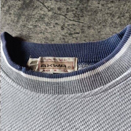 90s USA製 アメリカ製 AKWA Tide 企業モノ スウェット_画像5