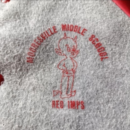 80s USA製 アメリカ製 WINDLESS デビルプリント スタジャン_画像3