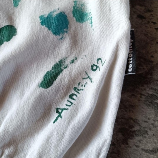 90s USA製 アメリカ製 cotto tops 花柄 ハンドペイント プルオーバー_画像5