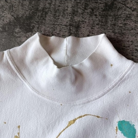 90s USA製 アメリカ製 cotto tops 花柄 ハンドペイント プルオーバー_画像7