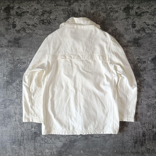 古着 70s 80s ユーロ フランス QUAI トグルデザイン コットンジャケット カバーオール_画像2