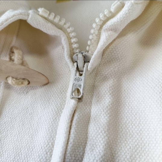 古着 70s 80s ユーロ フランス QUAI トグルデザイン コットンジャケット カバーオール_画像5