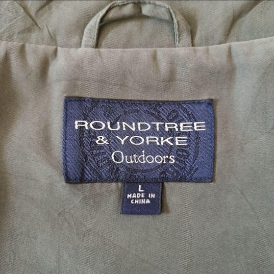 古着 00s ROUNDTREE＆YORKE ジップアップ ラグランブルゾン_画像6