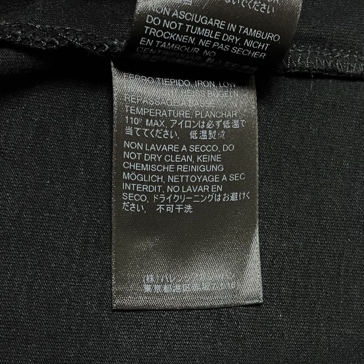 国内正規品 BALENCIAGA 薔薇 ロンT バッグプリント カットソー バラ ダメージ加工 ブラック 黒 571199_画像10