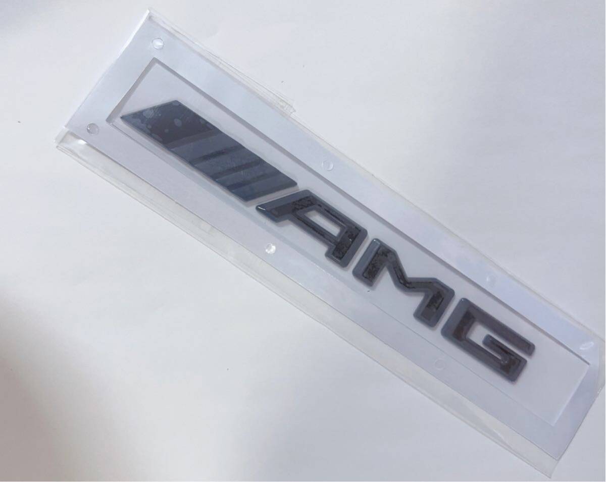 メルセデスベンツ AMG エンブレム 両面テープ付き 立体エンブレム ブラック エンブレム_画像1