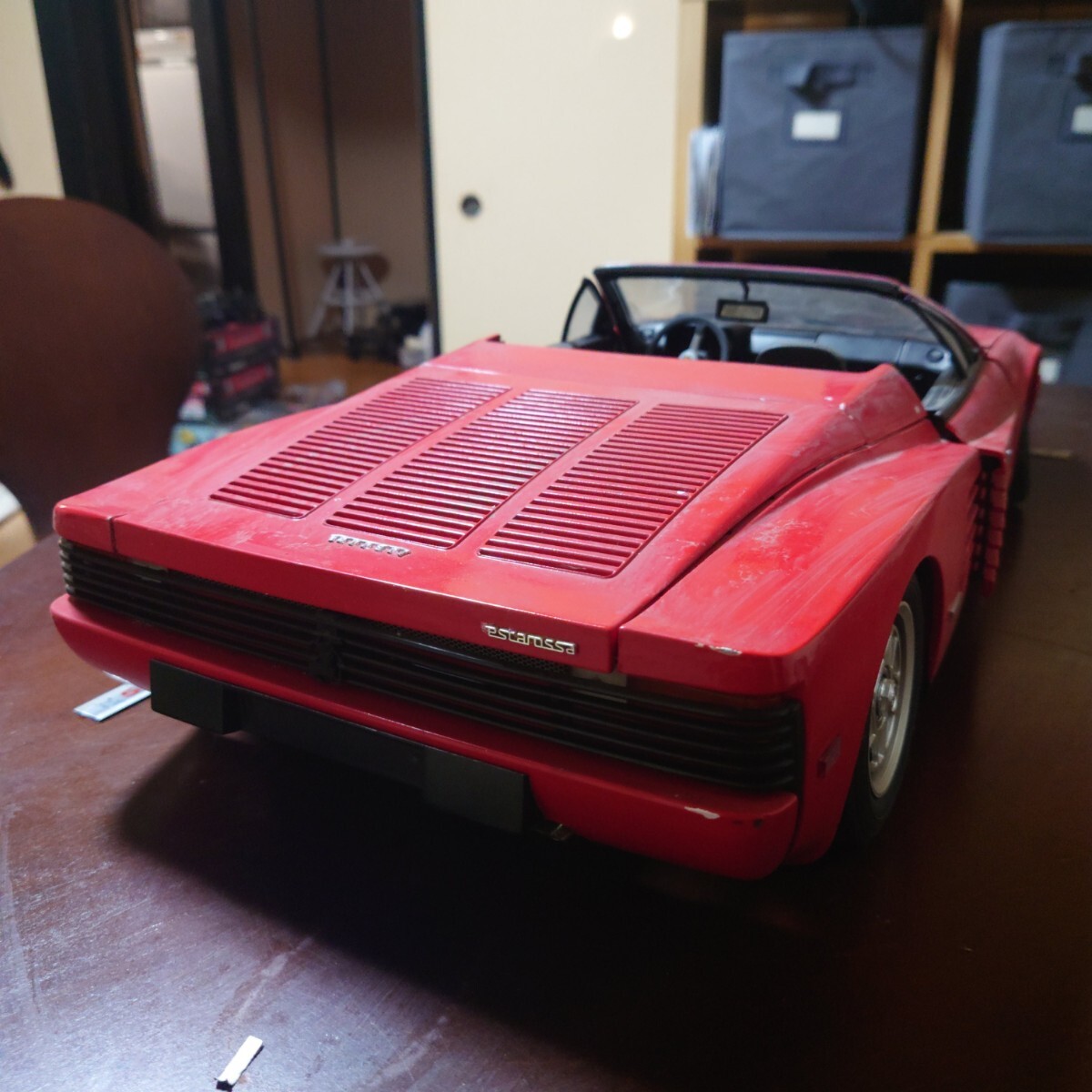 POCHER フェラーリー テスタロッサ スパイダー 完成品 塗装の剥げ 部品欠品等あります ジャンク扱いの出品_画像3