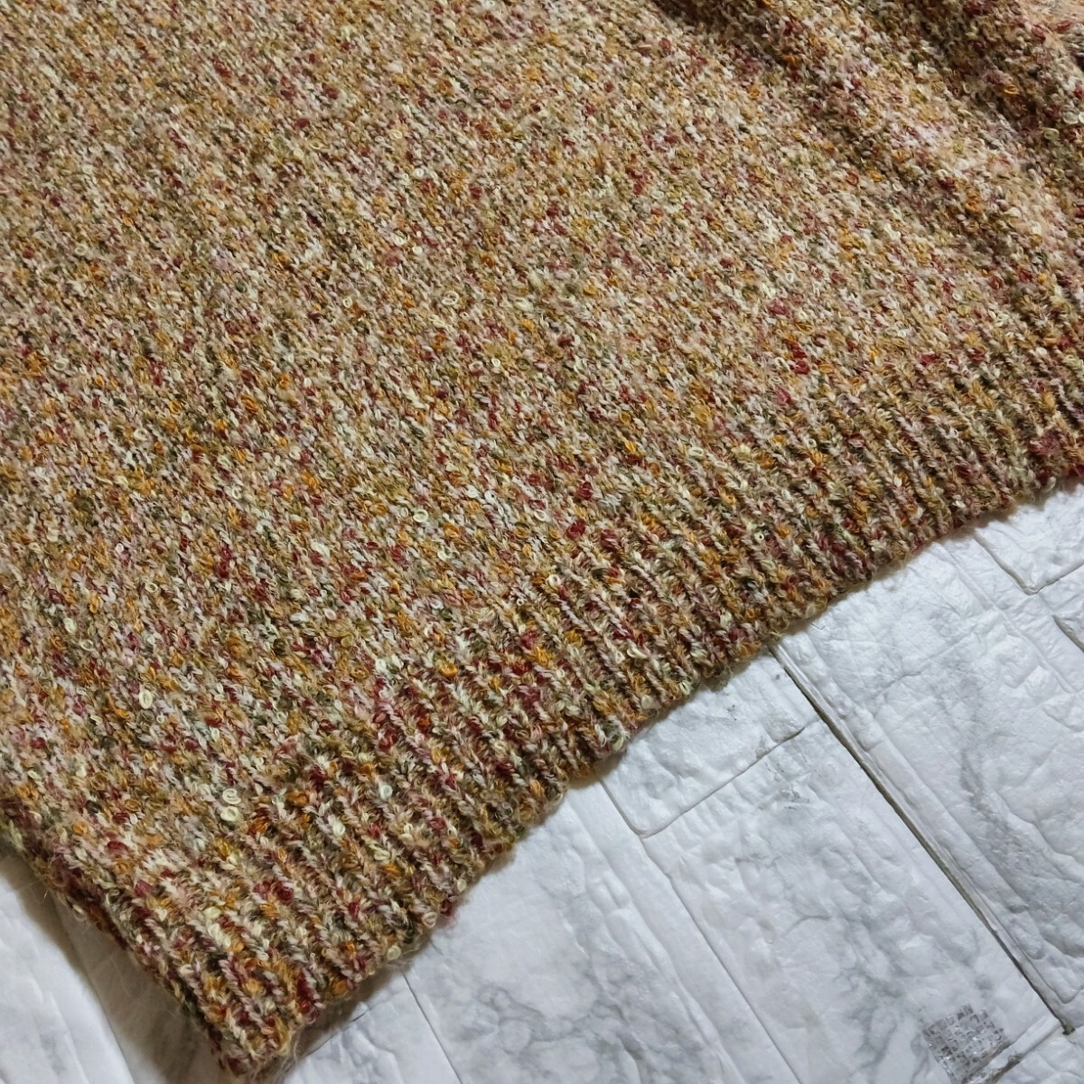 100スタ　スタジオクリップ　studio CLIP　 ニット セーターFREE　羊毛　ウール　マルチカラー ウール トップス　レディース　ゆったり_画像5