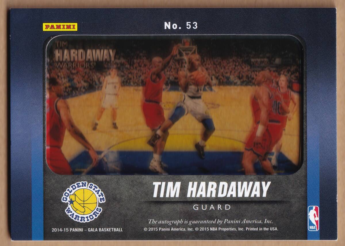 [NBA]TIM HARDAWAY автограф автограф карта 2014-2015 PANINI GALA BASKETBALL CINEMATIC SIGNATURES AUTOGRAPH CARD[AUTO]