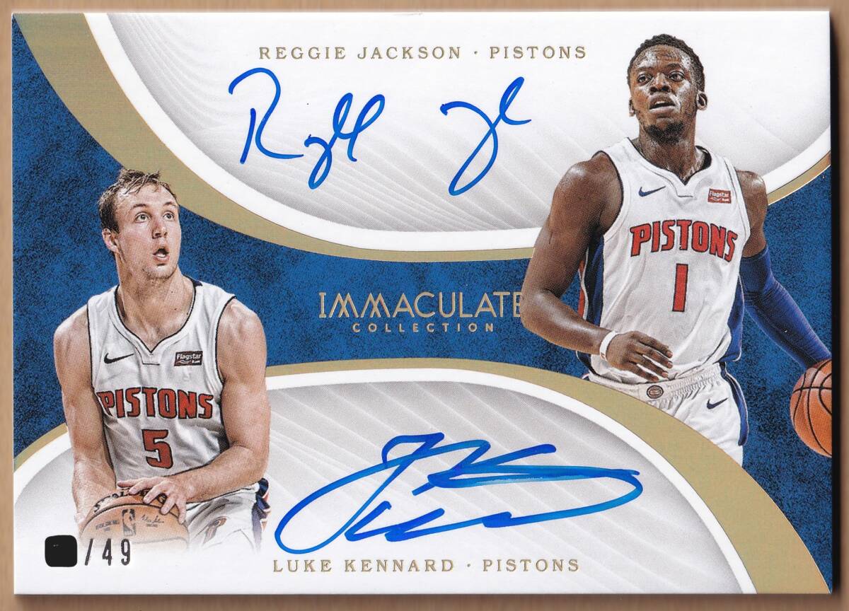 [NBA]REGGIE JACKSON & LUKE KENNARD автограф автограф карта 49 листов ограничение 2017-2018 PANINI IMMACULATE COLLECTION DUAL AUTOGRAPH CARD[AUTO]