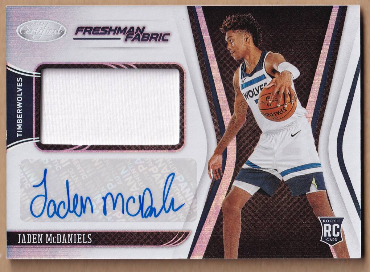 [RC]JADEN MCDANIELS автограф автограф карта 2020-2021 PANINI CERTIFIED BASKETBALL ROOKIE AUTOGRAPHED PATCH CARD / AUTO[NBA]