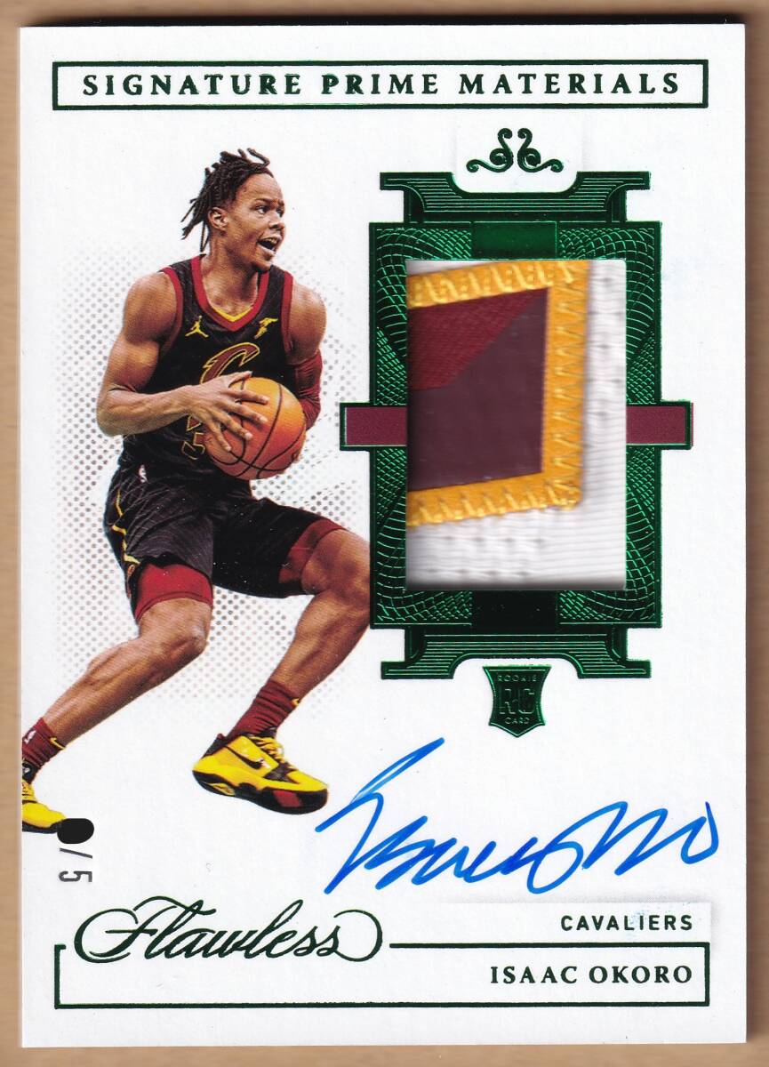 [NBA]ISAAC OKORO автограф автограф карта 5 листов ограничение 2020-2021 PANINI FLAWLESS BASKETBALL AUTOGRAPHED PATCH CARD[AUTO]